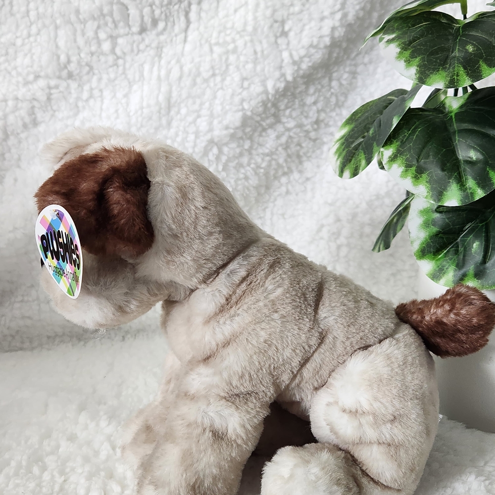 PLUSHIES Huggable Animal Toy - Cream and Brown DOG - Picture 2 of 4